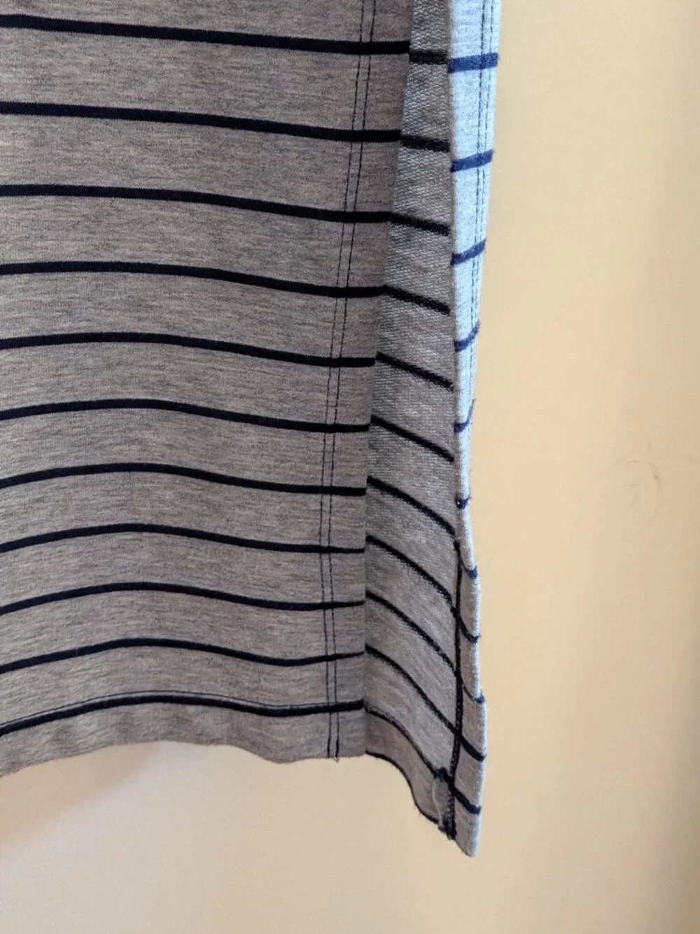 Gap Maxi Cotton Jersey Skirt, Grey with Navy Stripes, Elastic Waist, Sz M - Picture 6 of 6